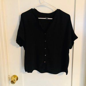 Black Drapey Shirt (Madewell)